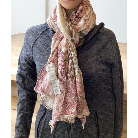 Chico’s Tina Paisley & Animal-Print Scarf - Picture 1 of 3